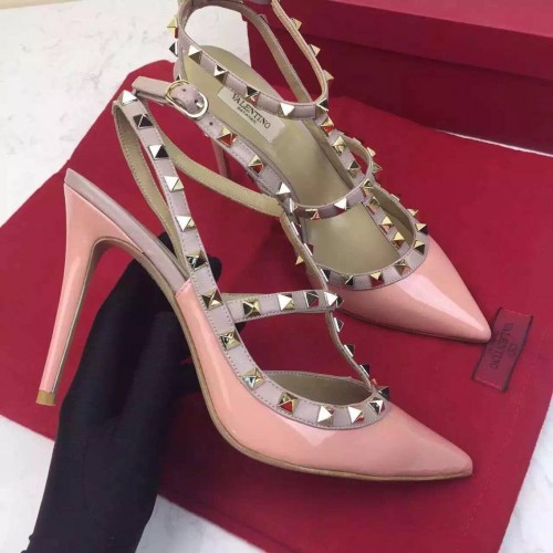 Valentino Rockstuds baby pink colour patent leather